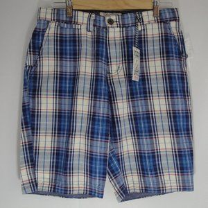 FLAG ANTHEM Mens Shorts 28 Blue Multi Plaid Casual